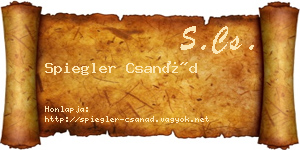 Spiegler Csanád névjegykártya