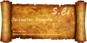 Spiegler Csanád névjegykártya
