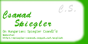 csanad spiegler business card